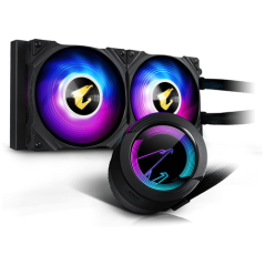 Aorus WATERFORCE 280 Liquid Cooling System - High-Performance 140mm Processor Cooler - Black - 1-Pack (SKU: 4719331552367)